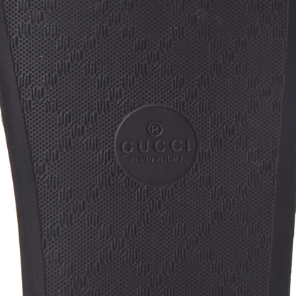 Gucci Rubber Womens Logo Slide Sandals 39 Black 8 of 10