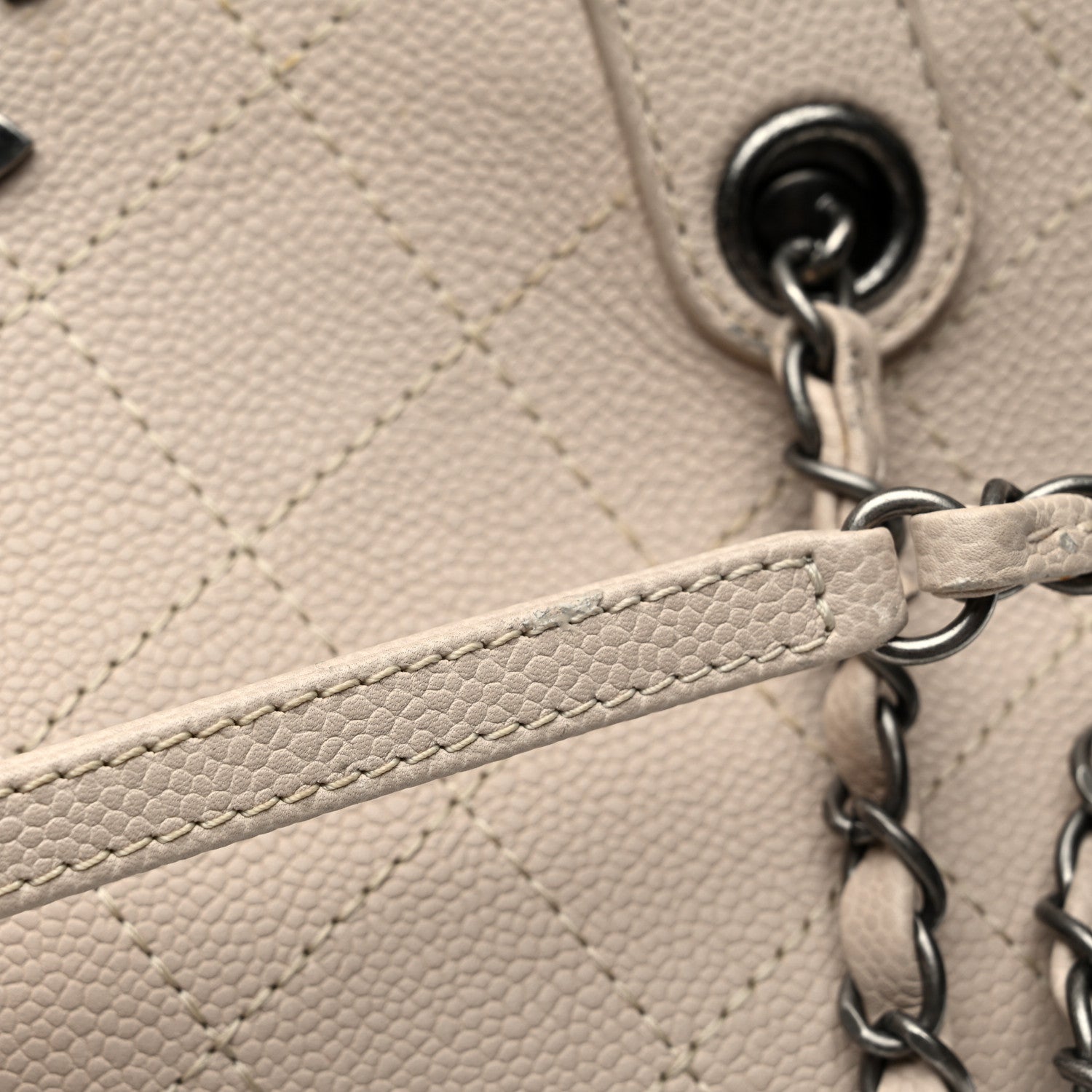 Chanel Grained Vegetal Calfskin Urban Shopping Tote Light Beige 13 of 14