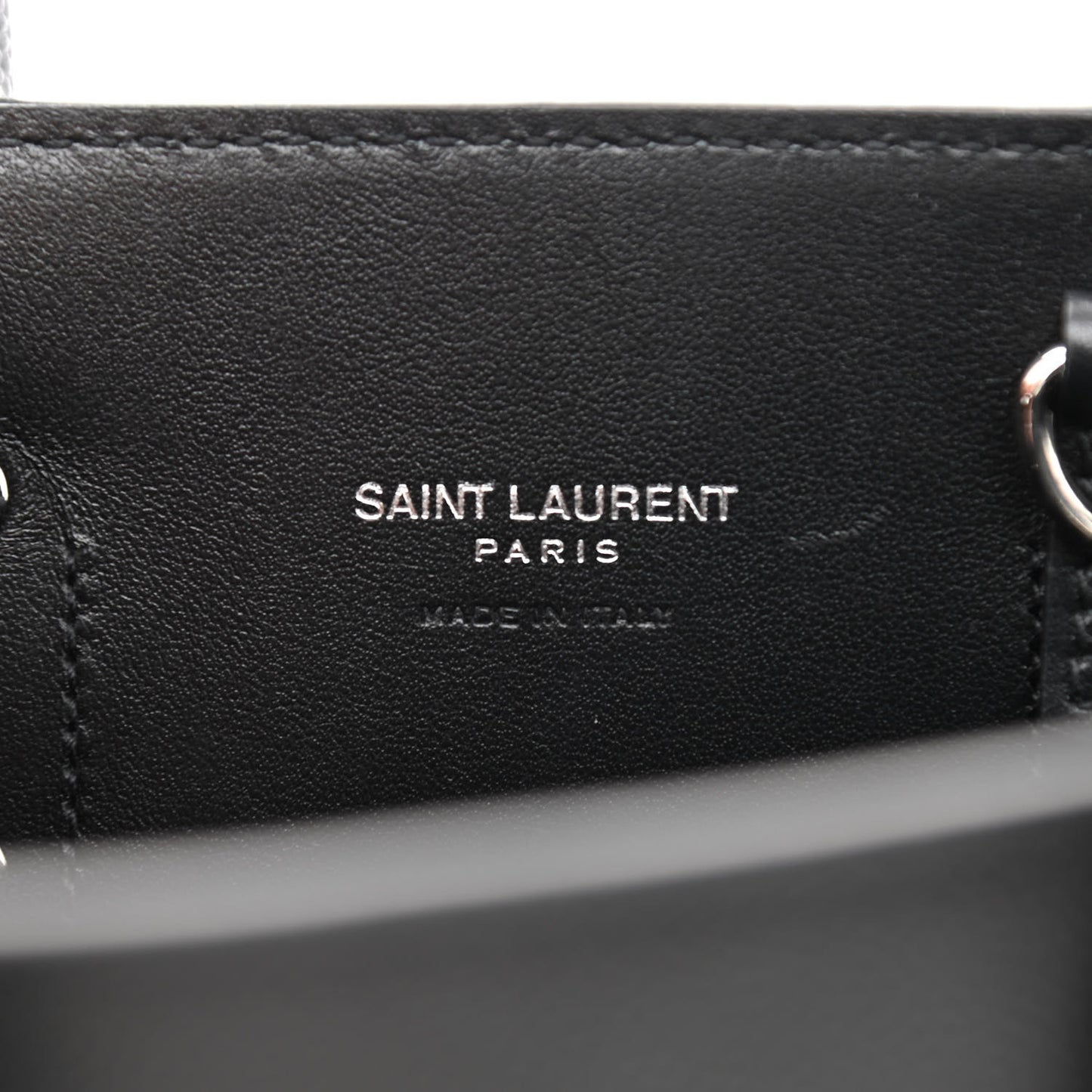 Grained Calfskin Nano Sac De Jour Black