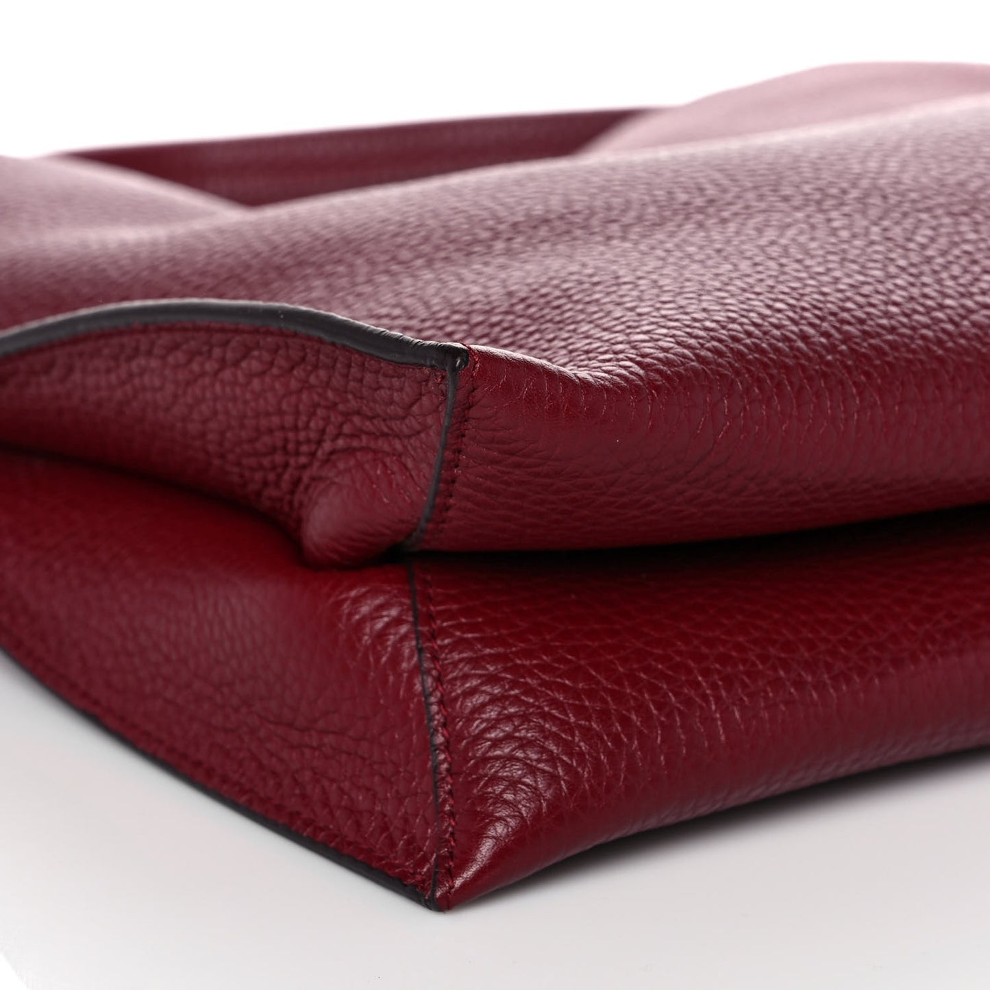 Pebbled Calfskin Small Alix Padlock Zip Hobo Bag Cranberry
