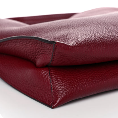 Tom Ford Pebbled Calfskin Small Alix Padlock Zip Hobo Bag Cranberry 8 of 10