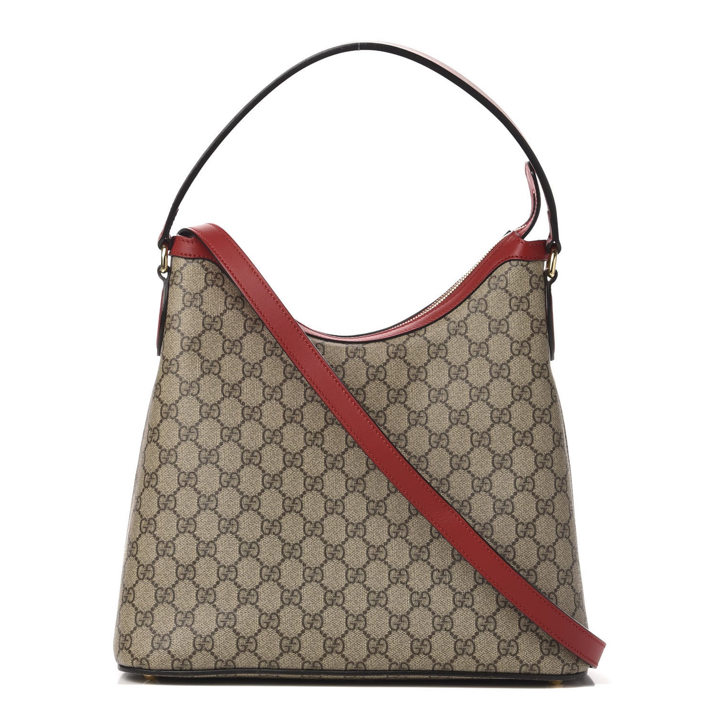 GG Supreme Monogram Linea A Hobo Red