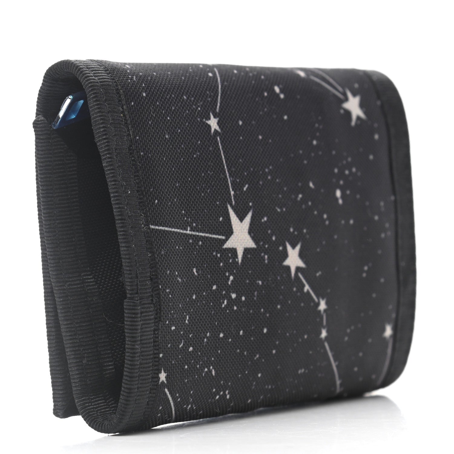 Saint Laurent Nylon Constellation Print Tiny Buffalo Wallet Black 3 of 7