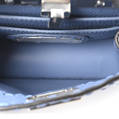 Fendi Cuoio Romano Selleria Petite Peekaboo I SEE U Satchel Blue 5 of 9