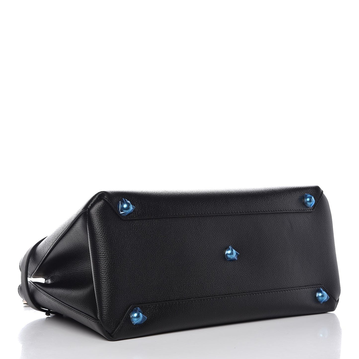 Derby Calfskin House Check Medium Banner Tote Black