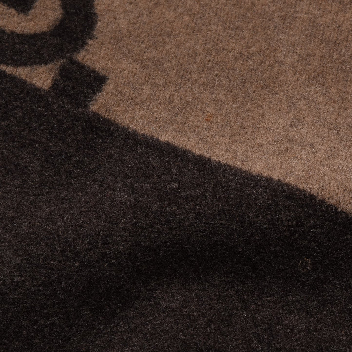 Wool Cashmere GG Monogram Blanket Dark Brown