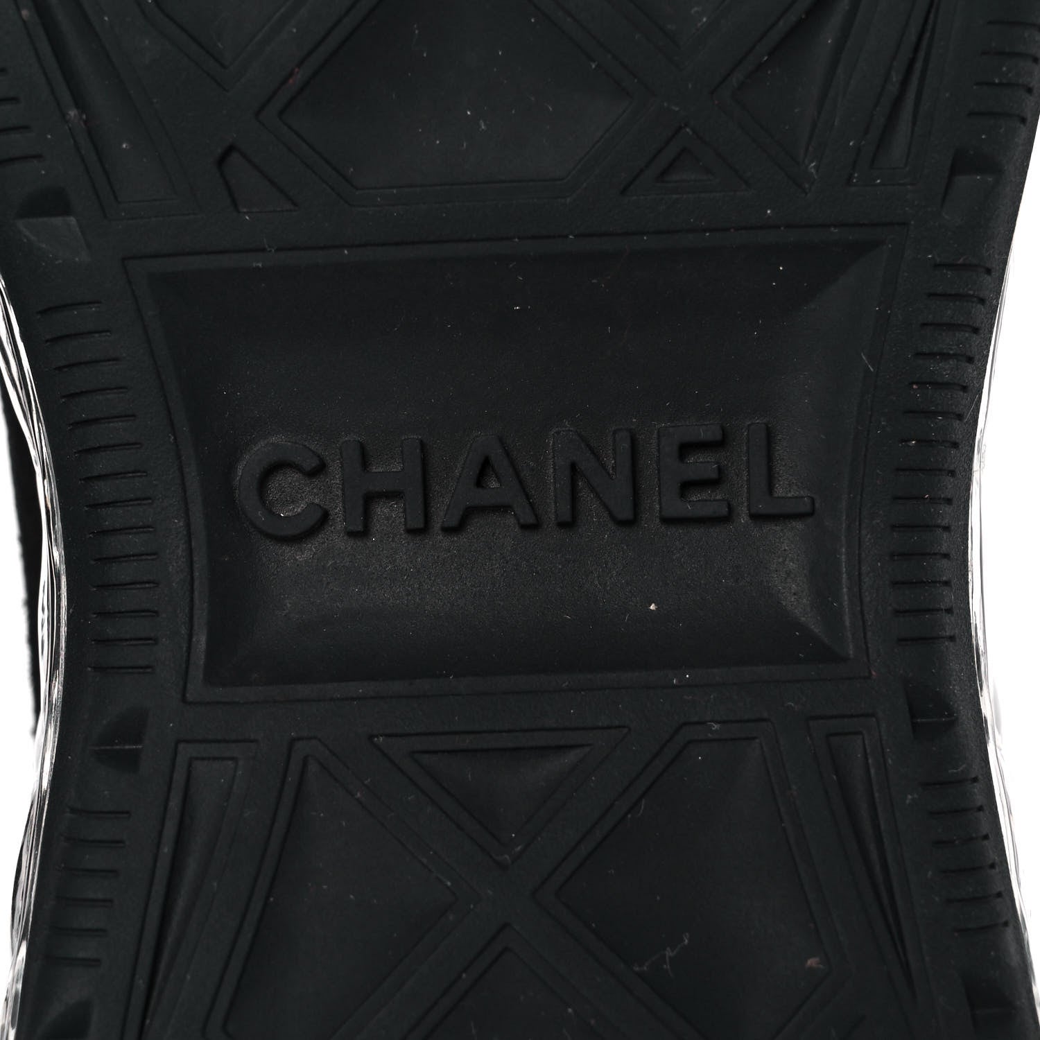Chanel Suede Calfskin Velvet Grosgrain CC Sneakers 37.5 Black 7 of 9