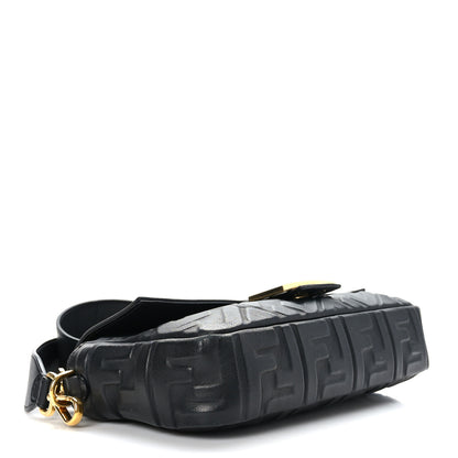 Fendi Nappa FF 1974 Embossed Baguette Black 4 of 8