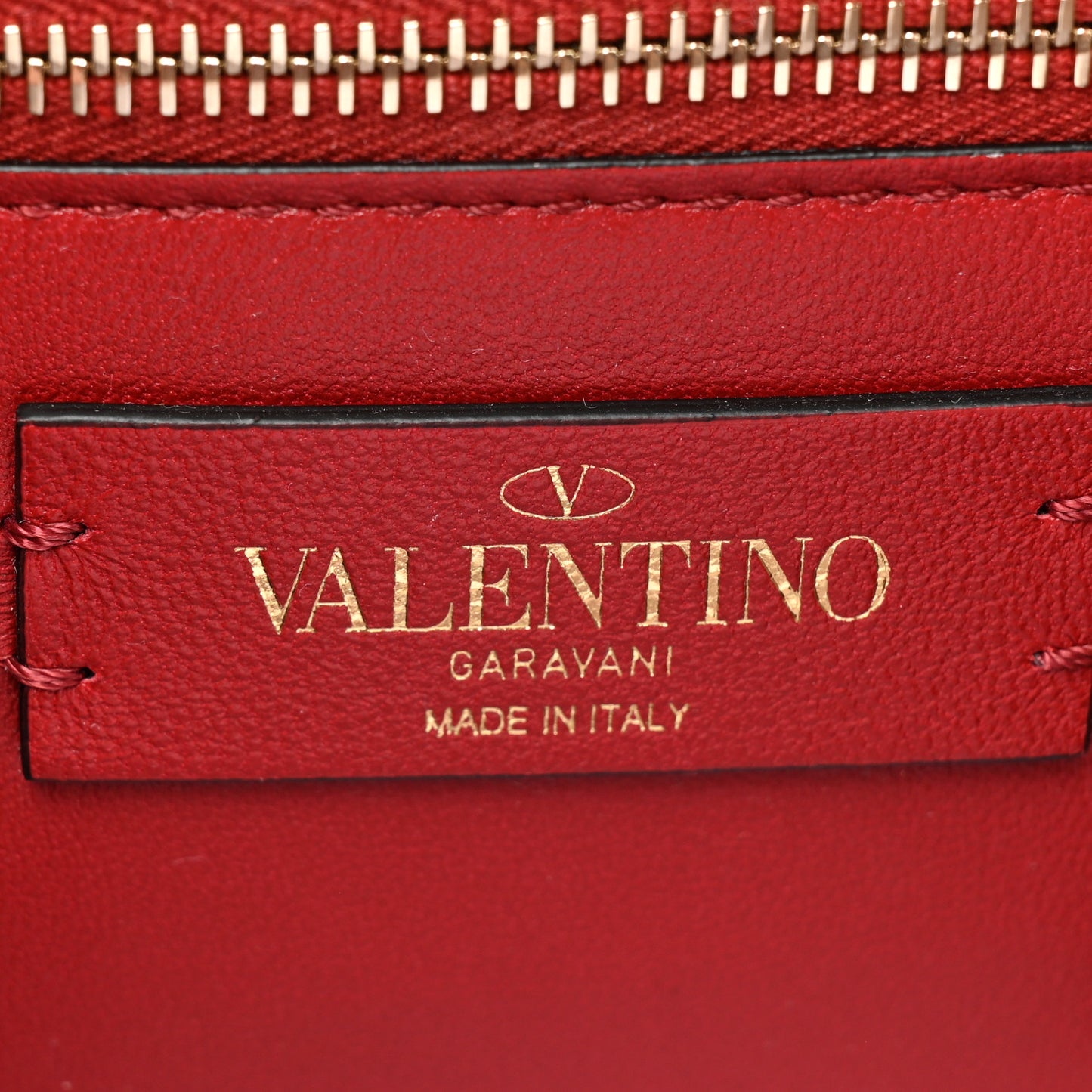 Lambskin Rockstud Spike Wallet on Chain Poudre