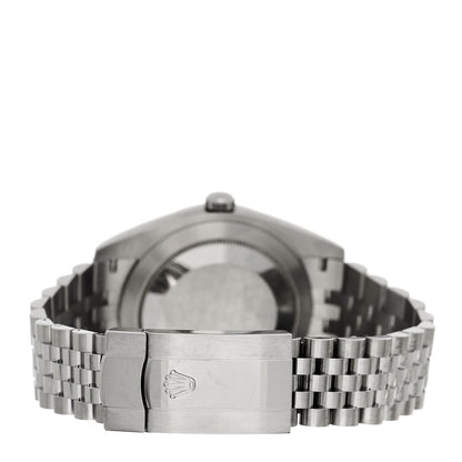 Rolex Stainless Steel 18K White Gold Diamond 41mm Oyster Perpetual Datejust Watch Dark Rhodium 126334 3 of 5