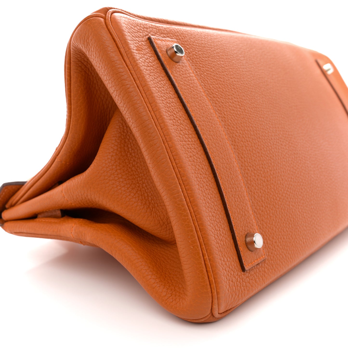 Taurillon Clemence JPG Birkin 42 Orange