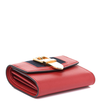 Gucci Calfskin Sylvie Wallet Hibiscus Red 4 of 7