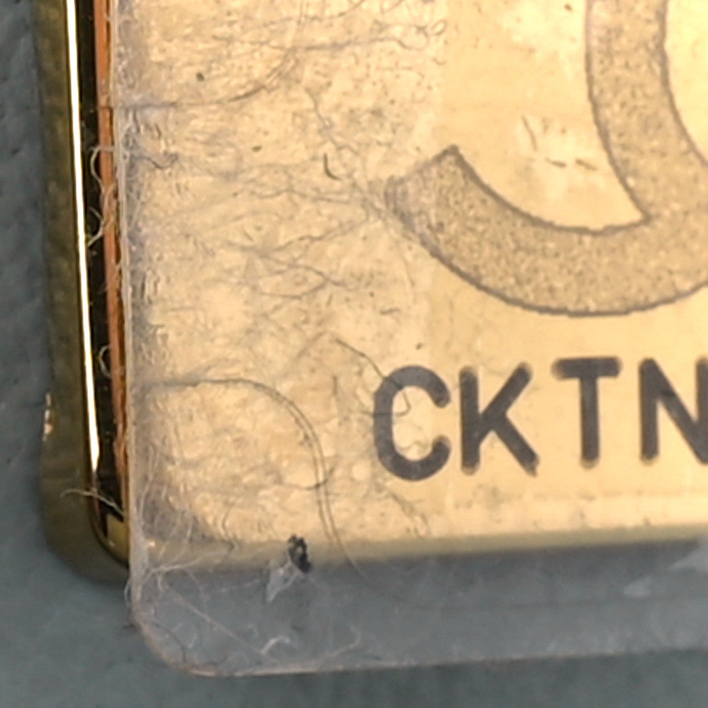 Lambskin Quilted Small Trendy CC Flap Dual Handle Bag Blue