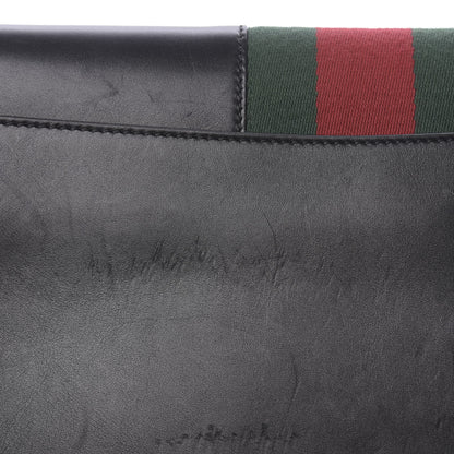 Gucci Calfskin Maxi Sylvie Clutch Black 15 of 19