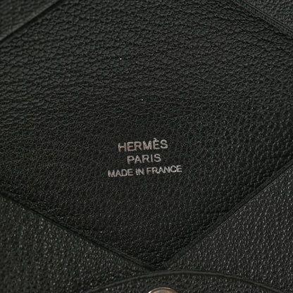Hermes Chevre Mysore Calvi Card Case Black 6 of 6
