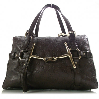 Gucci Guccissima 85th Anniversary Boston Tote Chocolate Brown 1 of 11