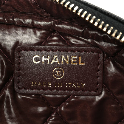 Chanel Caviar Quilted Toiletry Case With Chain Black 6 of 9