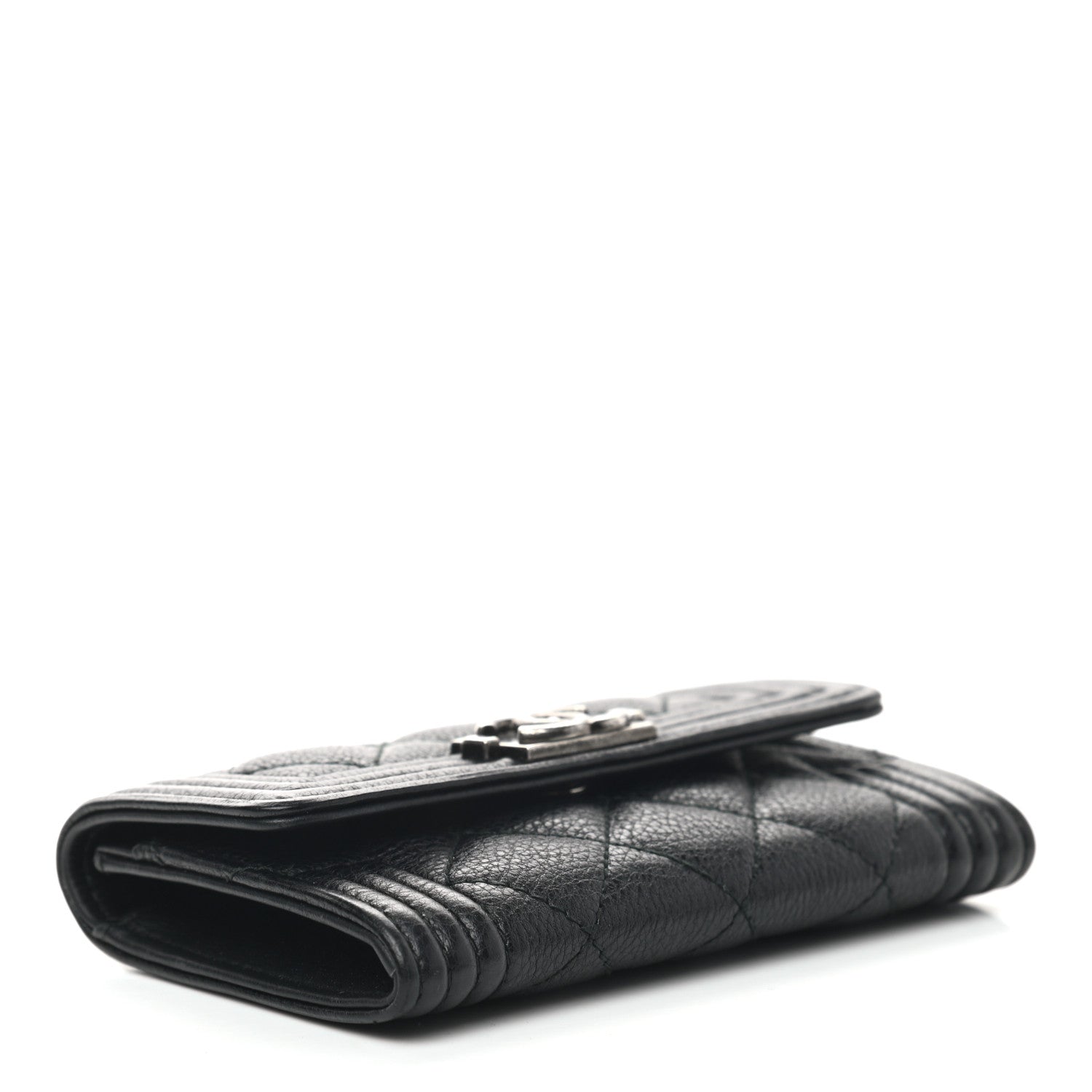 Chanel Caviar Quilted Boy Flap Card Holder Black 4 of 8
