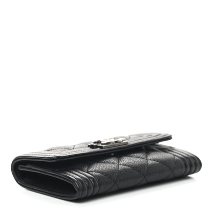 Chanel Caviar Quilted Boy Flap Card Holder Black 4 of 8