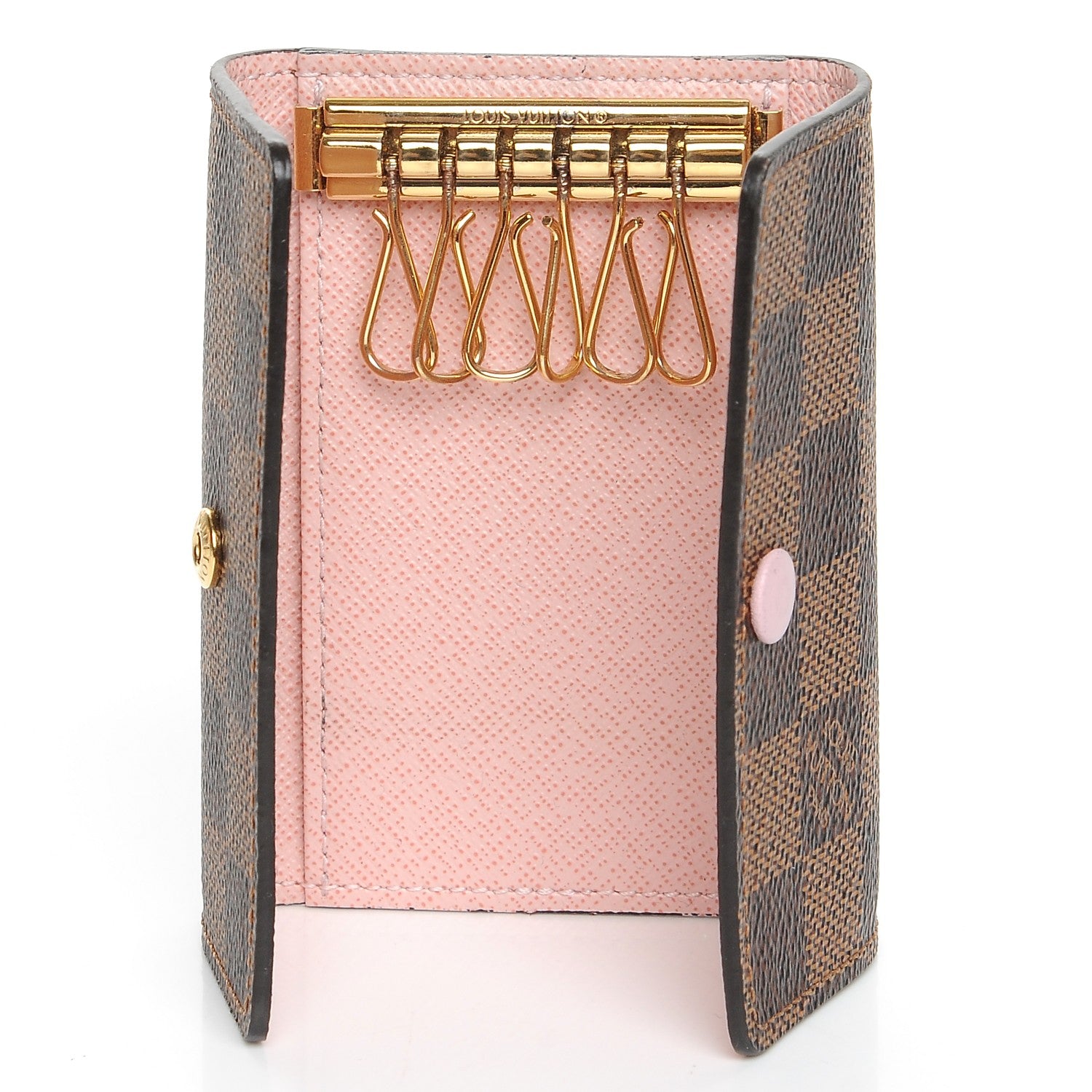 Louis Vuitton Damier Ebene Multicles 6 Key Holder Rose Ballerine 5 of 8