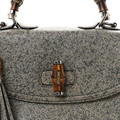 Gucci Calfskin Large New Bamboo Top Handle Bag Light Grey 8 of 10