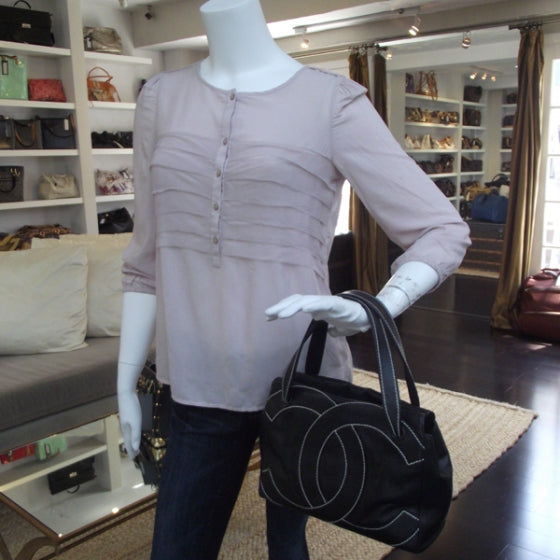 Chanel Caviar CC Stitched Small Tote Black 2 of 12