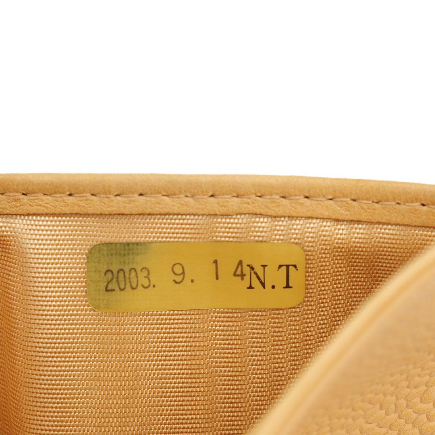 Caviar Timeless CC Compact French Wallet Beige