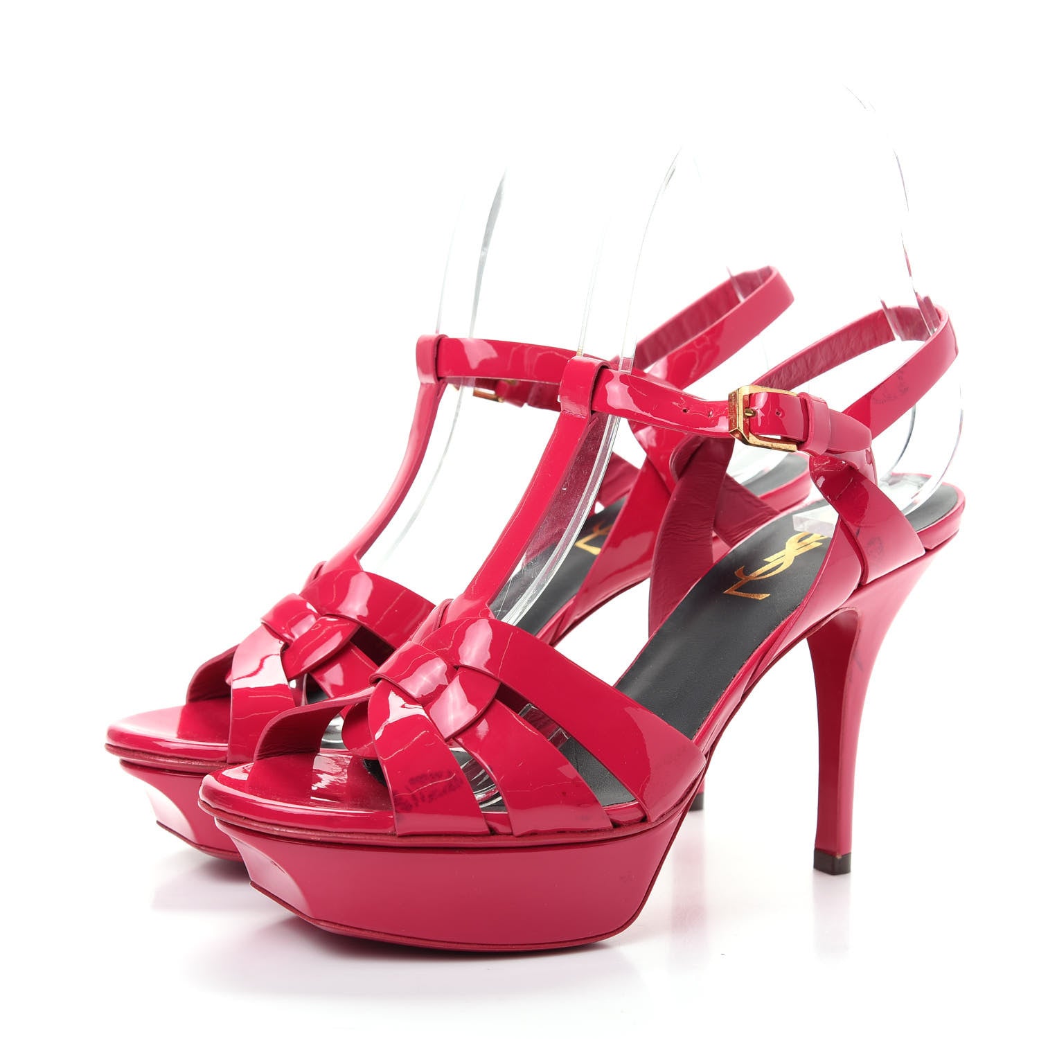 Saint Laurent Patent Tribute 75 Platform Sandals 36 Bubblegum 3 of 12