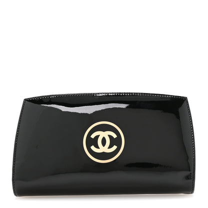 Chanel Patent CC Trousse Maquil Yen Wallet Black 1 of 9