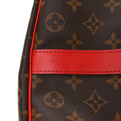 Louis Vuitton Calfskin Monogram Keepall Bandouliere 50 Coquelicot 6 of 10