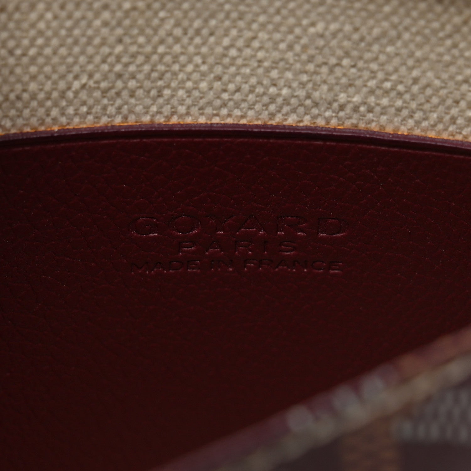 Goyard Goyardine Plumet Wallet Clutch Burgundy 9 of 11