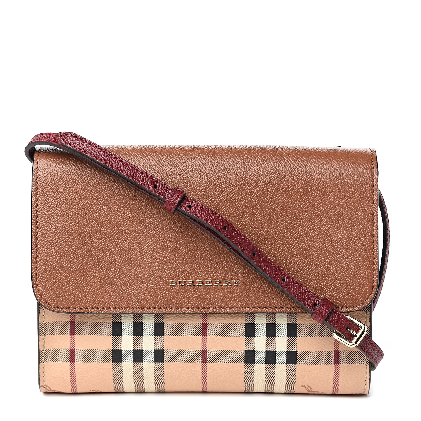 Haymarket Check Small Loxley Crossbody Bright Toffee