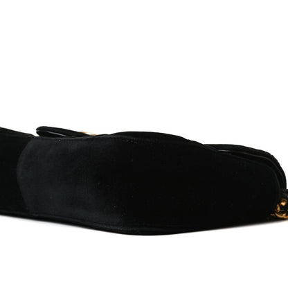 Gucci Velvet Matelasse Small GG Marmont Shoulder Bag Black 11 of 16