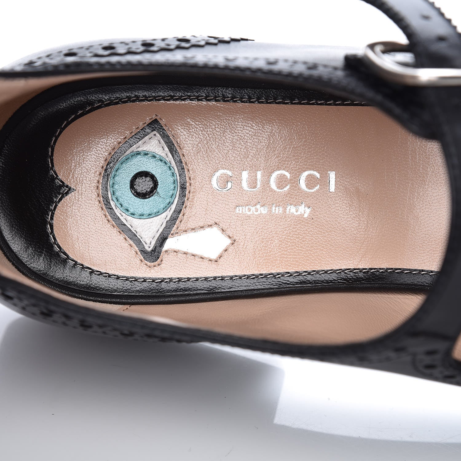 Gucci Calfskin Queercore Brogue Knee High Boots 39.5 Black 6 of 10