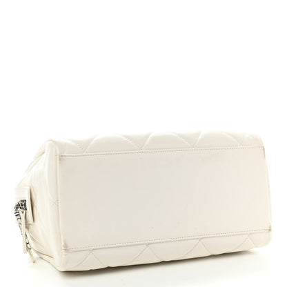 Chanel Calfskin Quilted Small CC Bowling Bag White 4 of 11