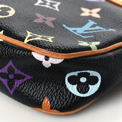 Louis Vuitton Monogram Multicolor Pochette Accessories Black 9 of 9