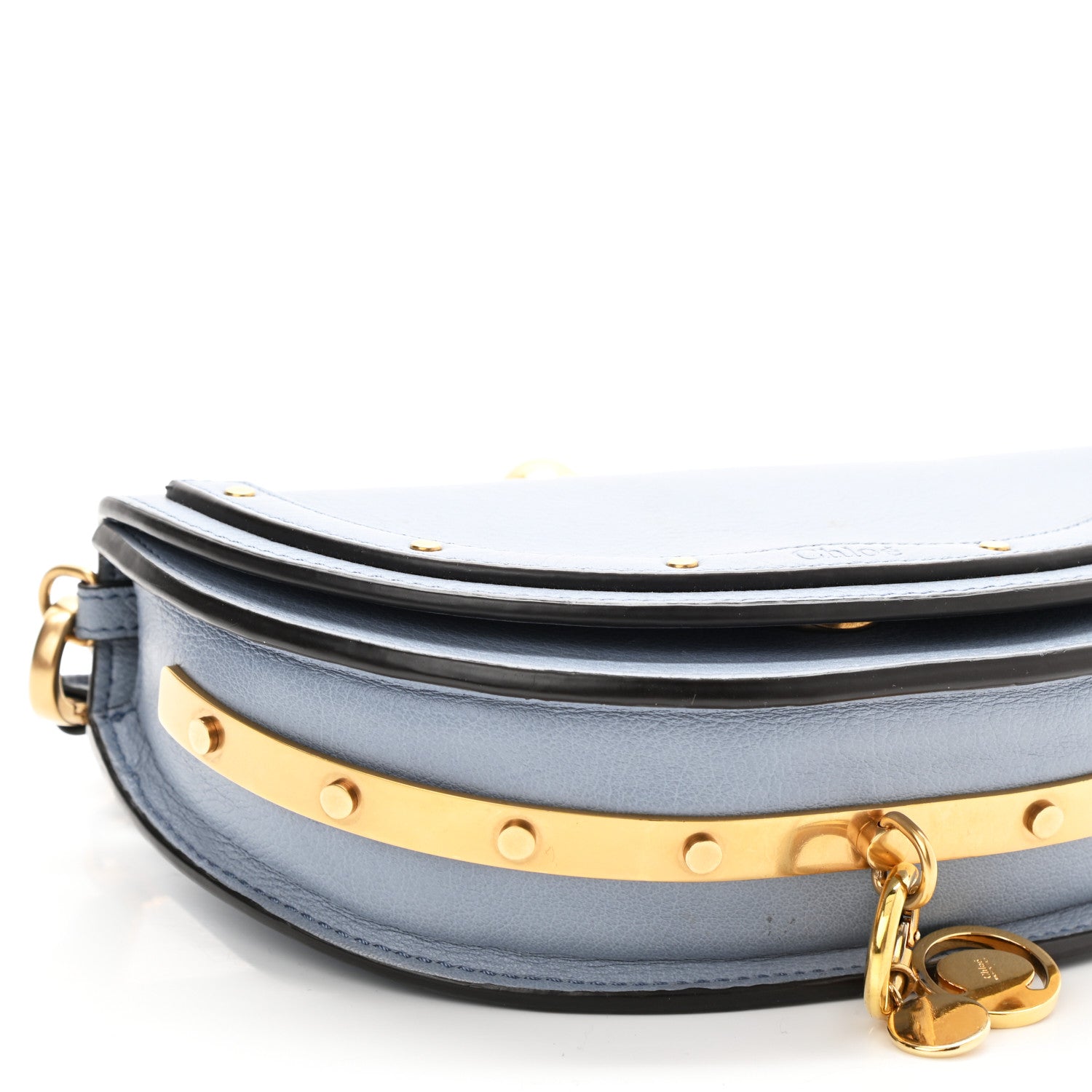 Chloe Calfskin Small Nile Bracelet Minaudiere Bag Washed Blue 10 of 11