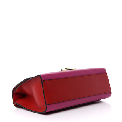 Gucci Moon Calfskin Bi-Color Medium Padlock Shoulder Bag New Rosette Hibiscus Red 4 of 10