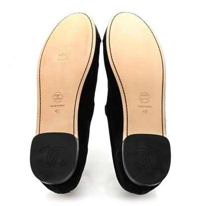 Chanel Velvet Mary Jane Flats 40 Black 6 of 10
