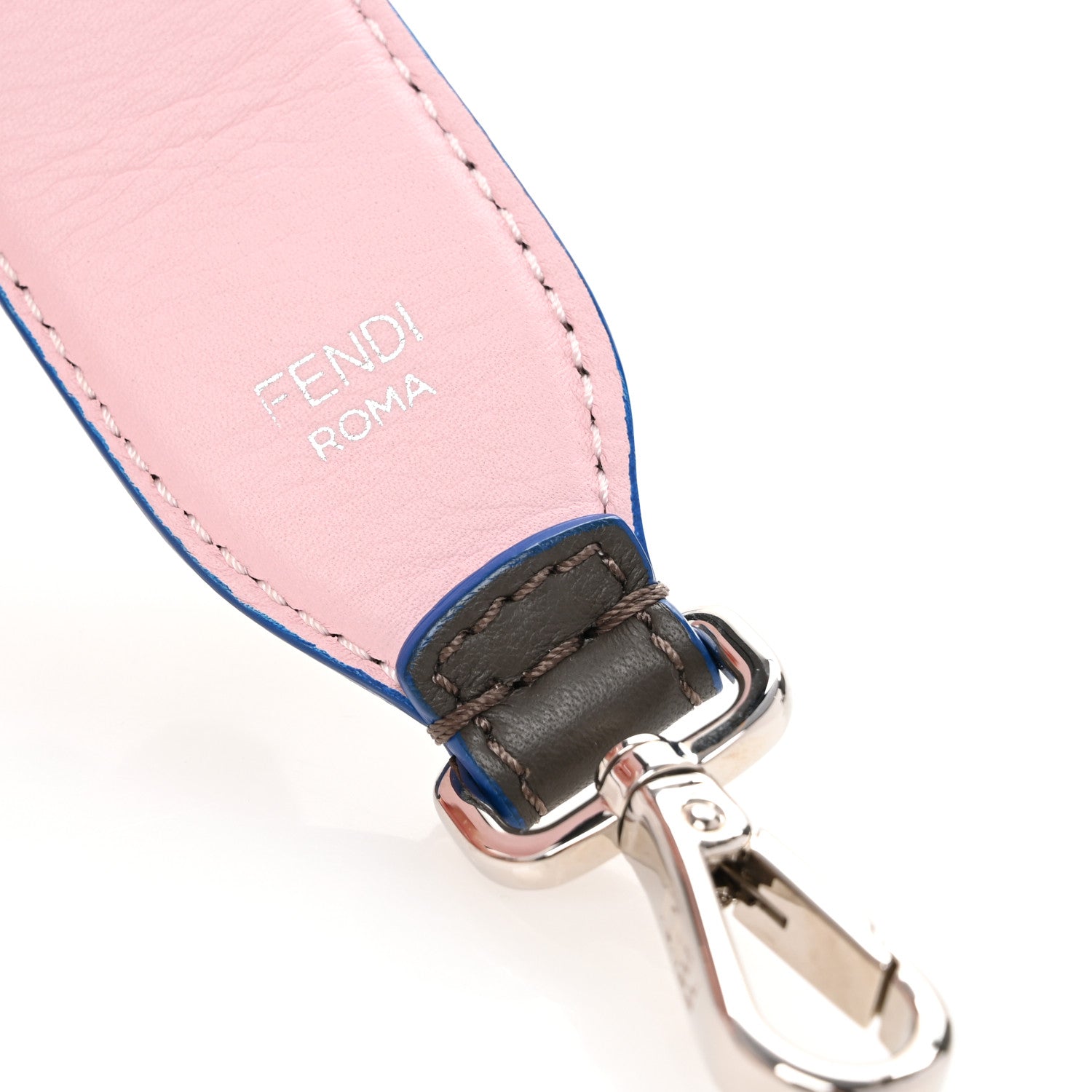 Fendi Vitello Dolce Plexiglass Bi-Color Studded Strap You Carbone Peonia Multicolor 4 of 4