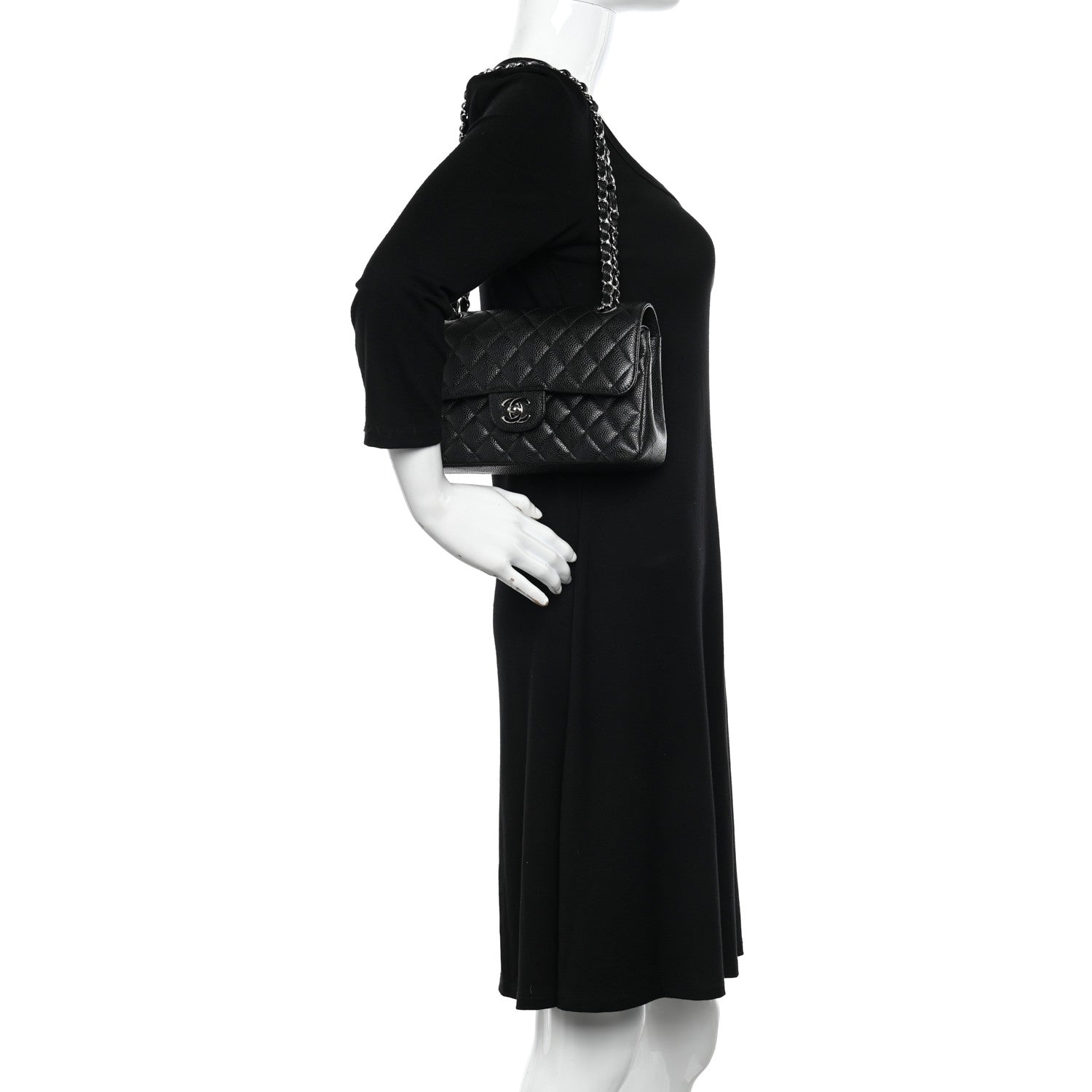Chanel Caviar Quilted Small Double Flap Black 2 of 14