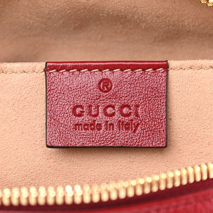 Gucci Monogram Azalea Calfskin Matelasse Diagonal Small GG Marmont Chain Shoulder Bag Beige Ebony New Cherry Red 6 of 9