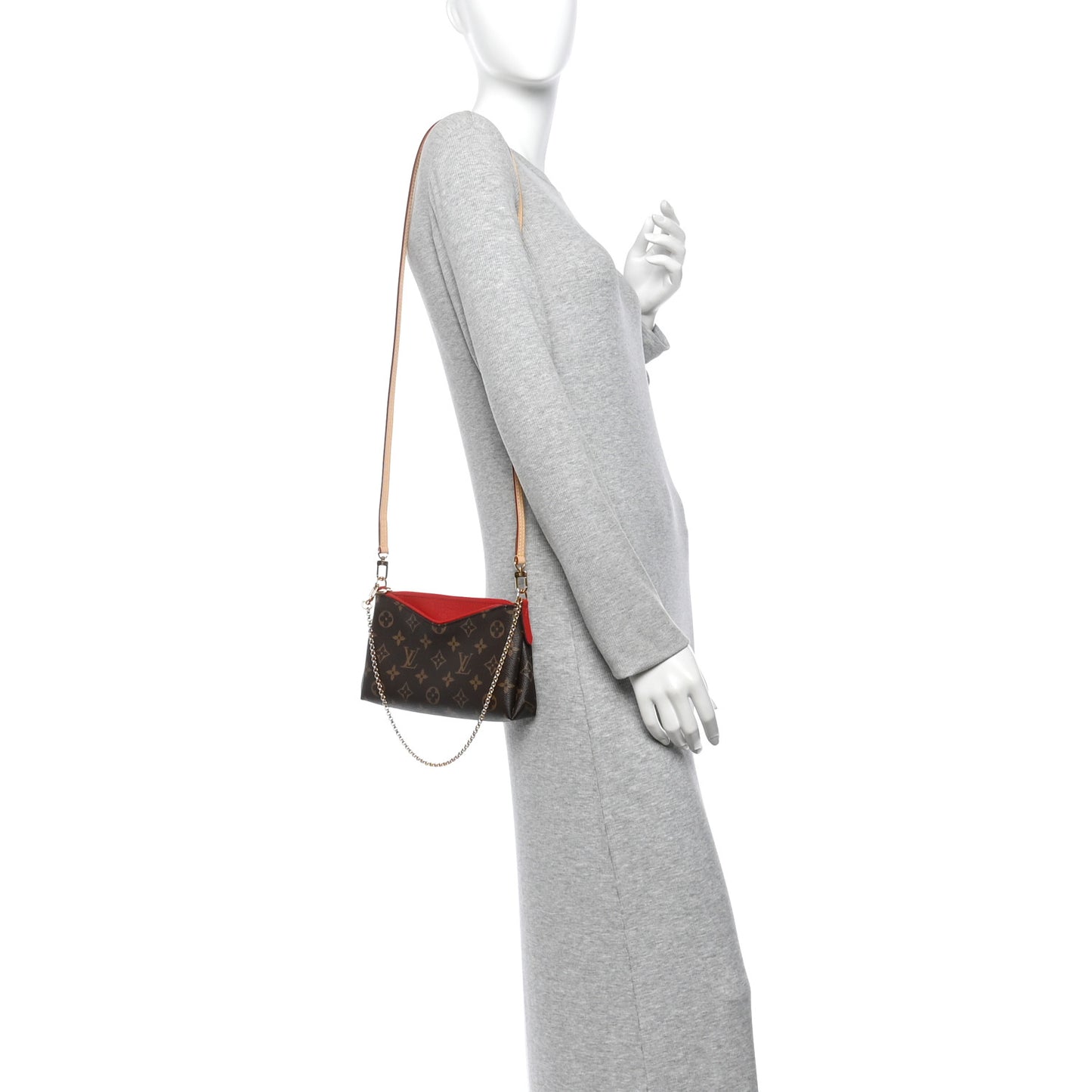 Monogram Pallas Clutch Cherry