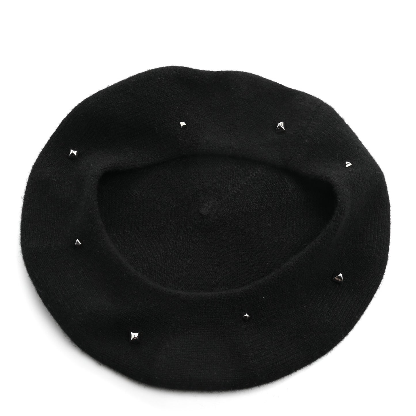 Cashmere Medor Studded Darling Beret S Black