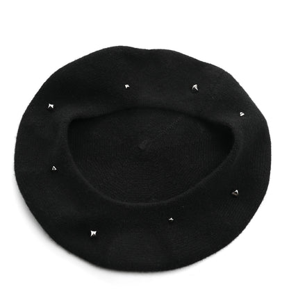 Hermes Cashmere Medor Studded Darling Beret S Black 7 of 8