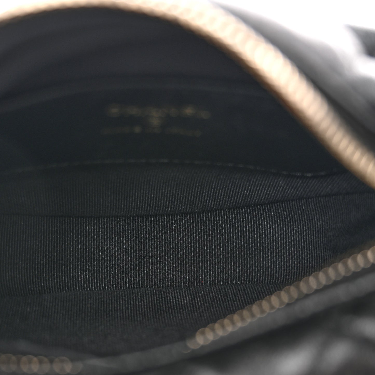Lambskin Quilted Chain Around Pouch Hobo Black