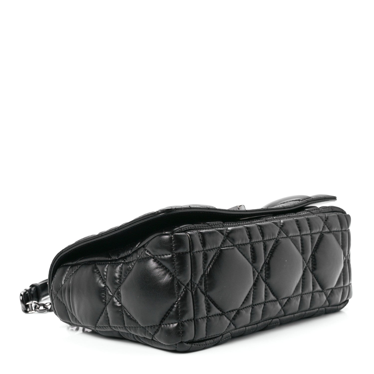 Christian Dior Calfskin Macrocannage Medium Caro Bag Black 4 of 11