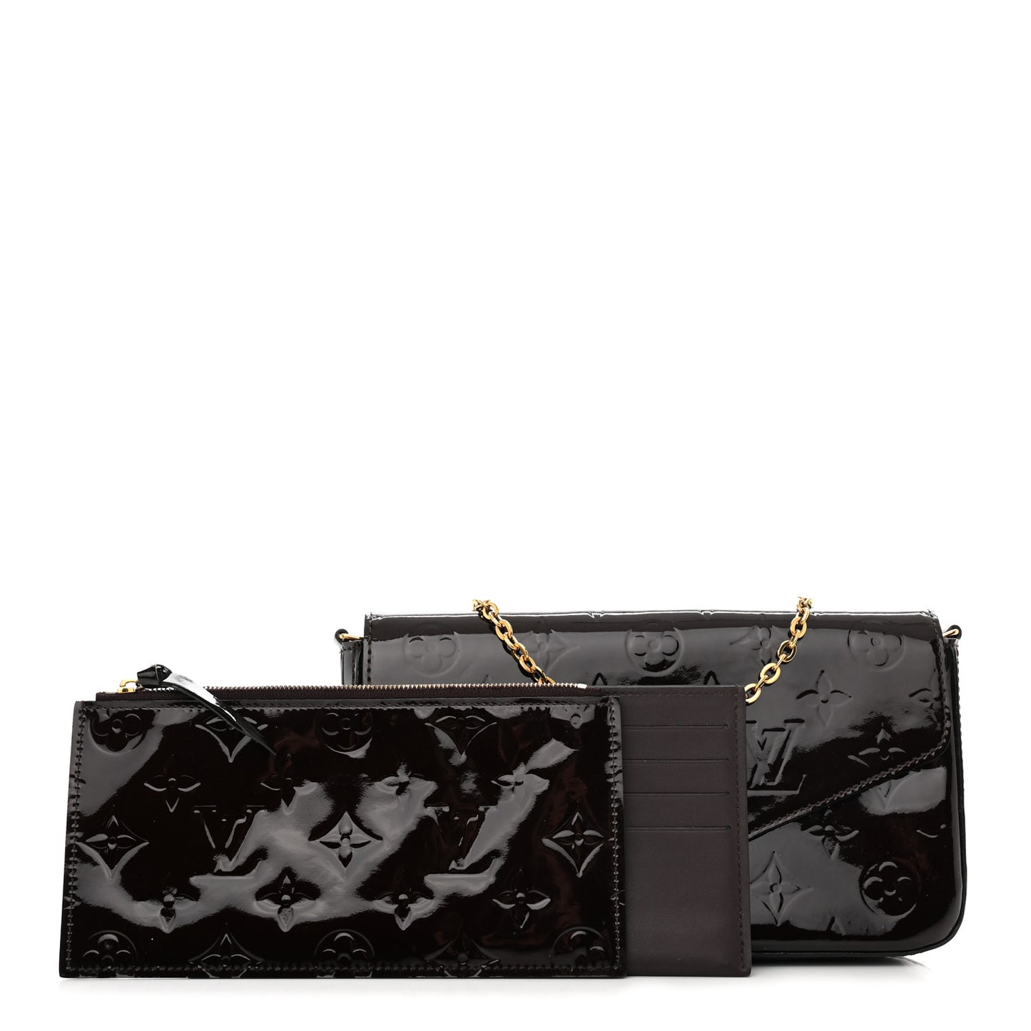 Vernis Pochette Felicie Chain Wallet Amarante