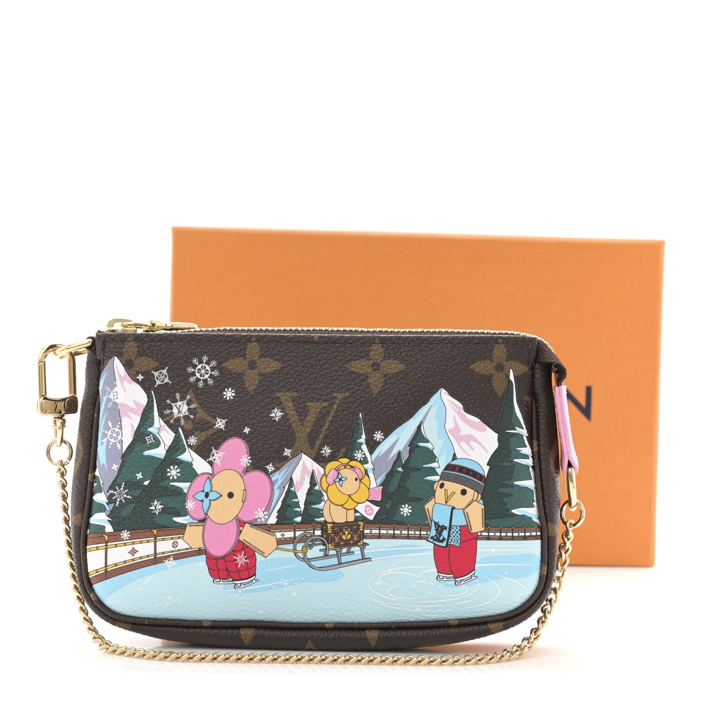 Monogram 2023 Christmas Animation Alpine Pochette Accessories Pink