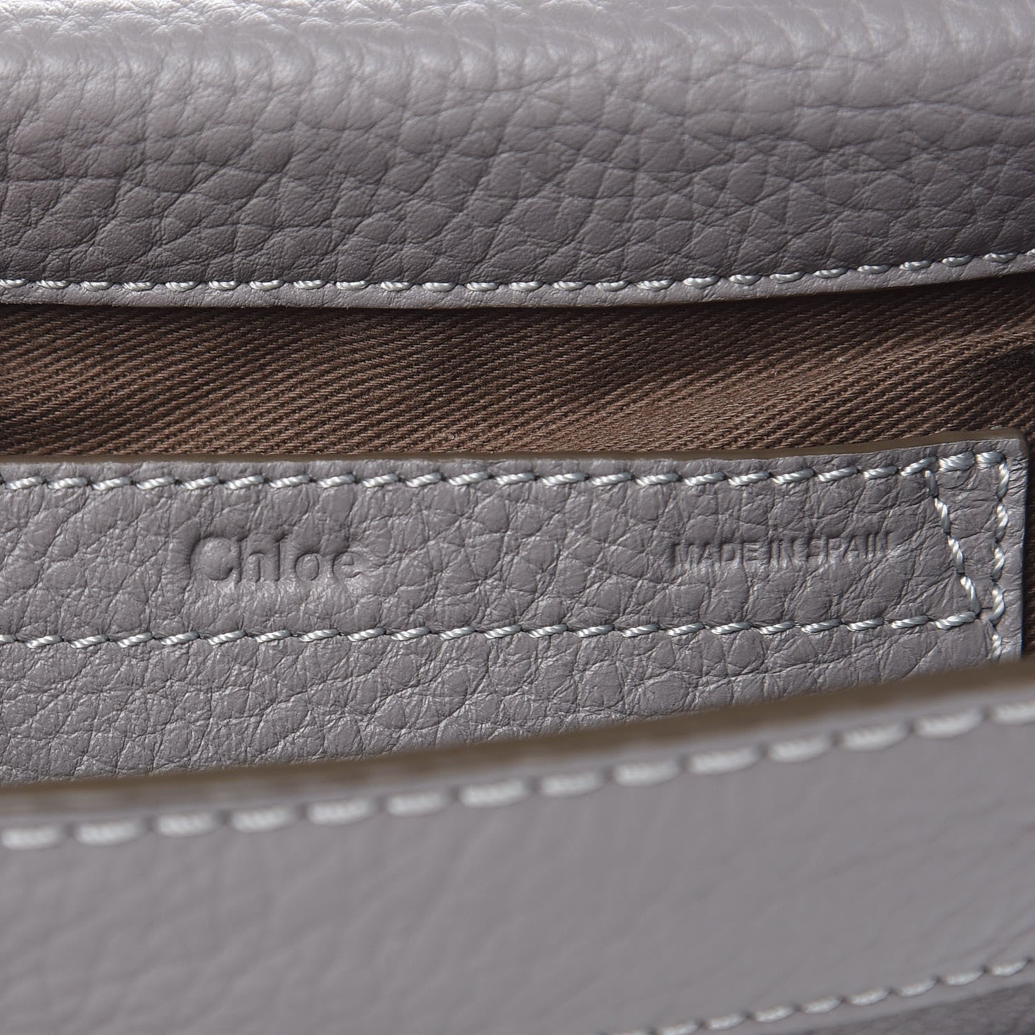 Chloe Calfskin Mini Marcie Round Crossbody Bag Cashmere Grey 6 of 10